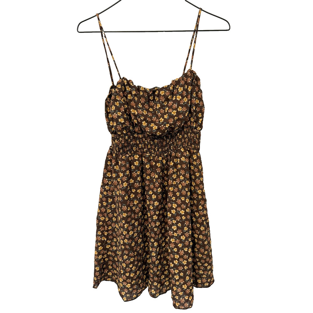 Fashion Magazine Sundress Womens Floral Smocked Boho Cottagecore